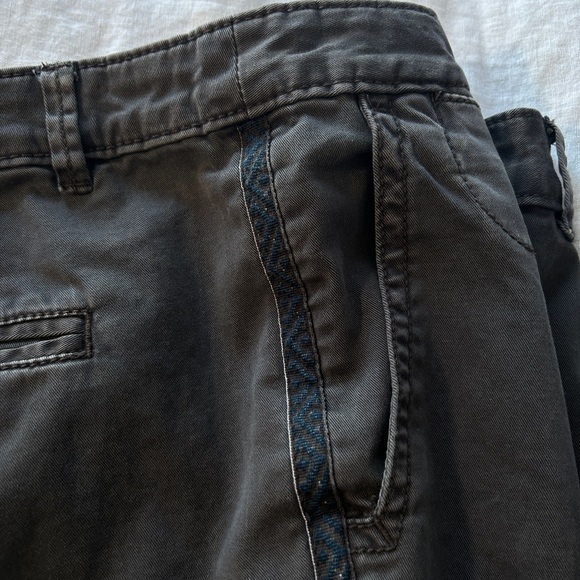 Anthropologie Chino Relaxed Fit Tuxedo Stripe Pants - Picture 11 of 15